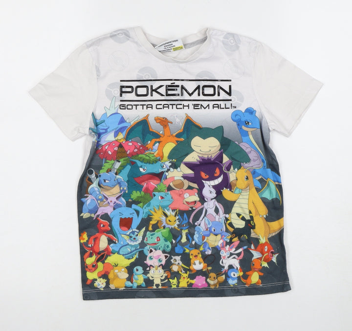 Boys Pokémon Graphic T-Shirt White Multicoloured 8-9 Years