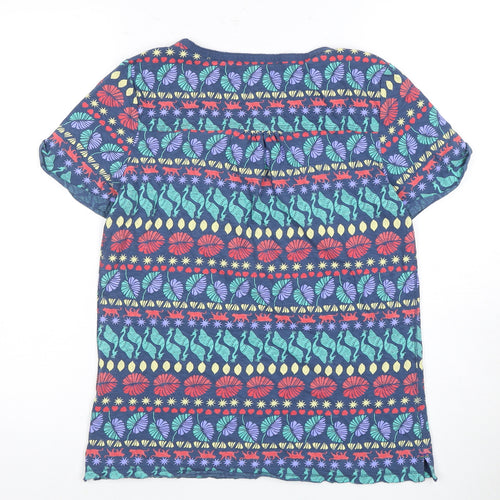 White Stuff Women's Multicoloured Floral T-Shirt - Size 8