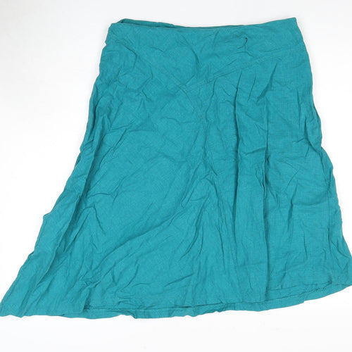 Debenhams Women's Green A-Line Midi Skirt Size 12