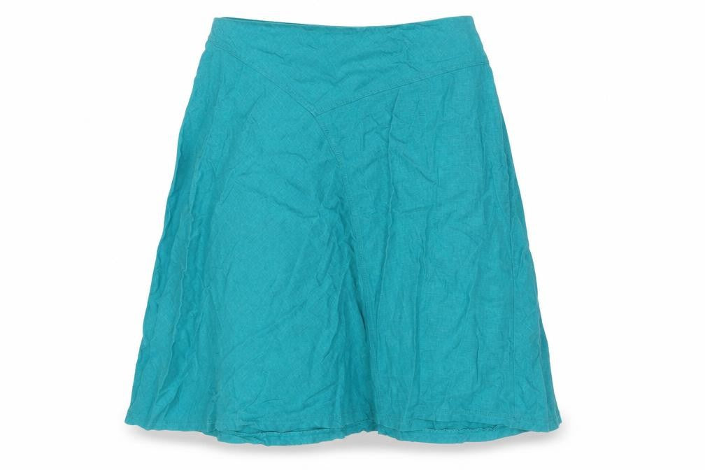 Front view of Debenhams Women's Green A-Line Midi Skirt, size 12