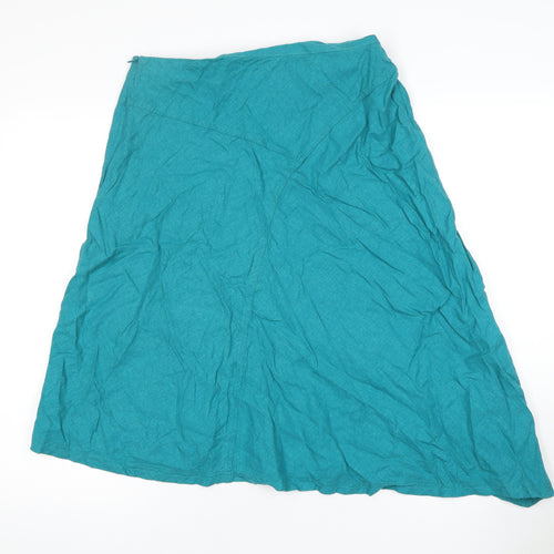 Debenhams Women's Green A-Line Midi Skirt Size 12