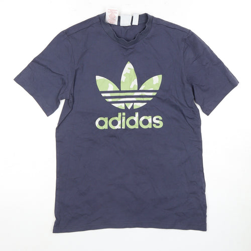 Adidas Boys Blue Graphic T-Shirt Size 12 Years