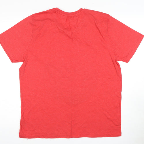 Disney Men's Red Super-Dad T-Shirt Large