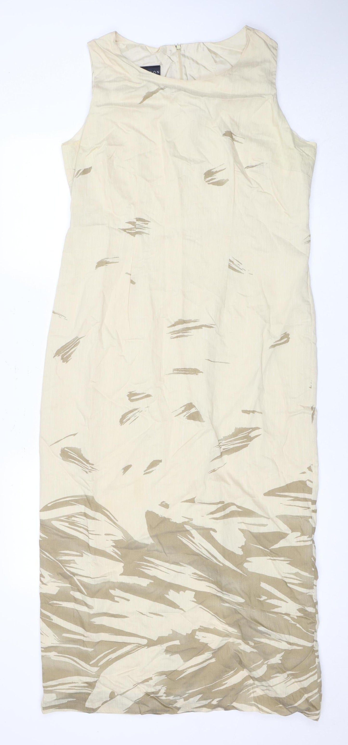 Alexon Women’s Beige Midi Dress - Size 14