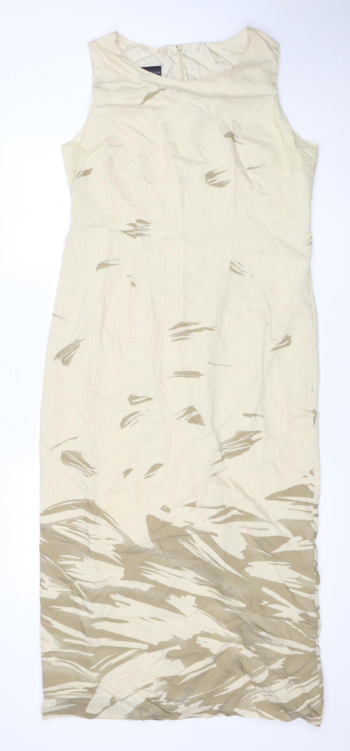 Alexon Women’s Beige Midi Dress - Size 14