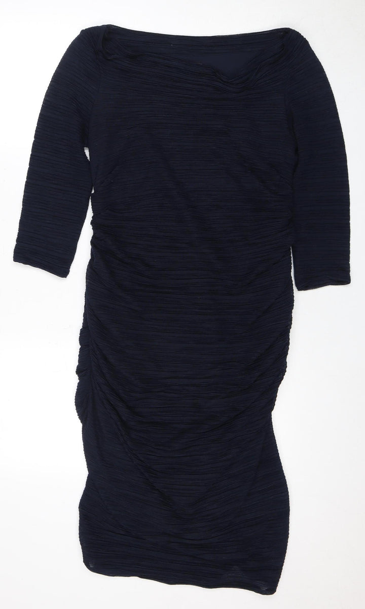 Jane Norman Women's Blue Bodycon Dress Size 16