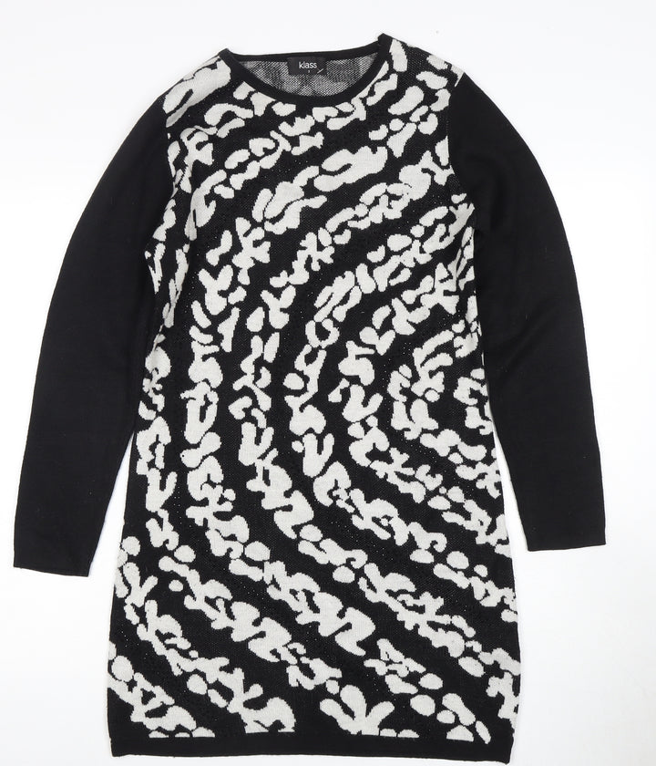 Klass Women's Black & White Jumper Dress Size S