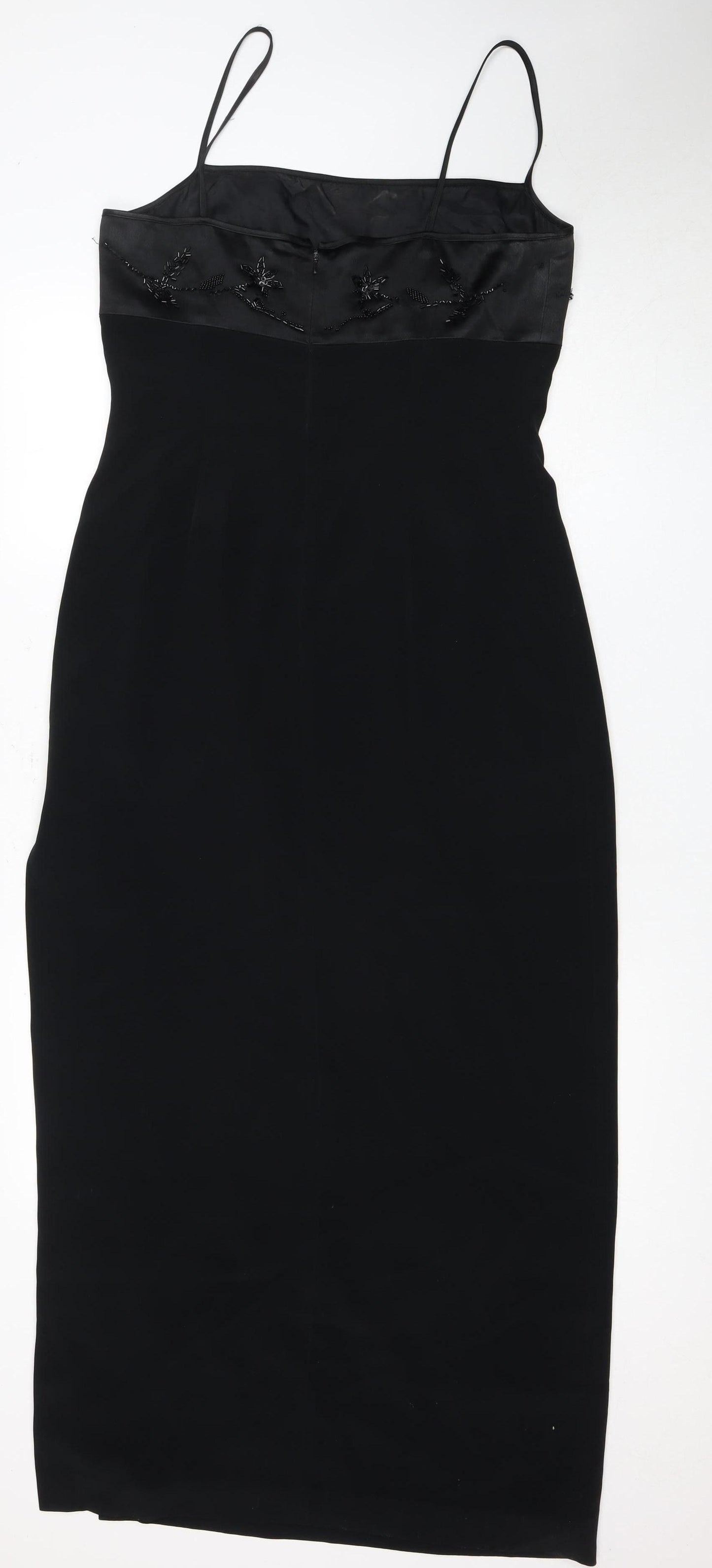 Debenhams Women’s Black Midi Dress 14 Elegant