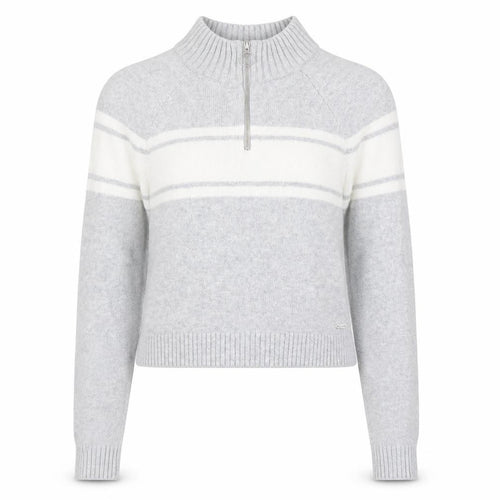 Hollister Women's Grey XS Mock Neck Full Zip Jumper
