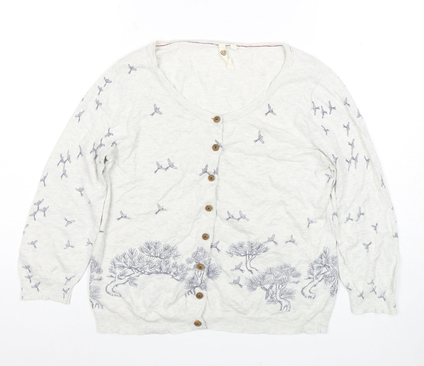 White Stuff Women's White Cardigan - Size: Regular