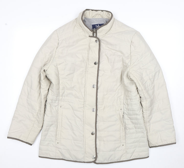 Lee Women's Beige Quilted Jacket Size 12