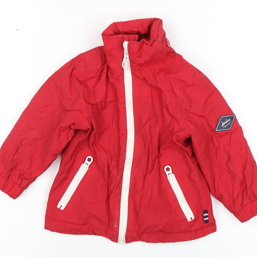 Joules Red Unisex Toddler Rain Coat, Size 12 Months