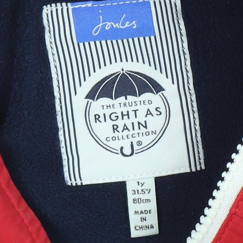 Joules Red Unisex Toddler Rain Coat, Size 12 Months