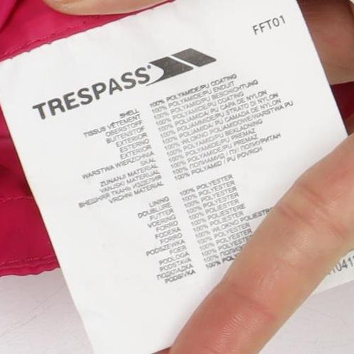 Trespass Girls Pink Rain Coat, 3-4 Years, Waterproof Jacket