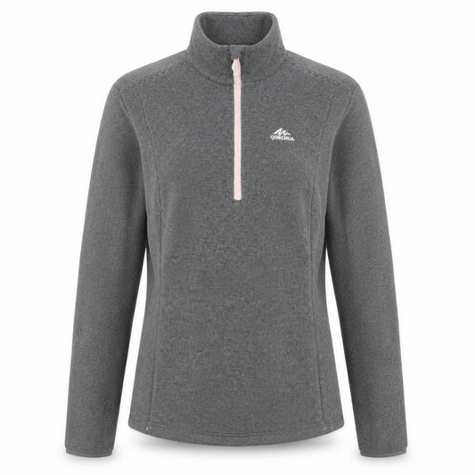 Front view of Quechua Women's Grey Pullover Sweatshirt, size 12