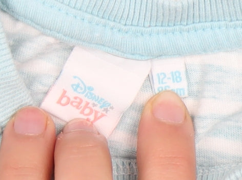 Disney Baby Blue Striped T-Shirt 12-18 Months