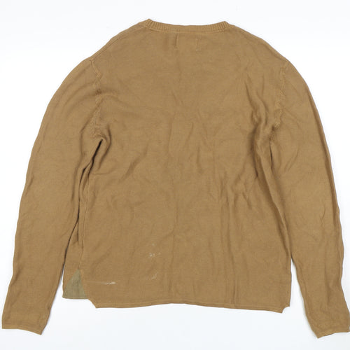Zara Boys Brown Cotton Pullover Jumper Size 13-14 Years