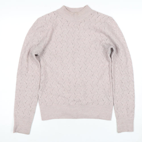 Suzy Shier Women's Pink Mock Neck Jumper - Size M