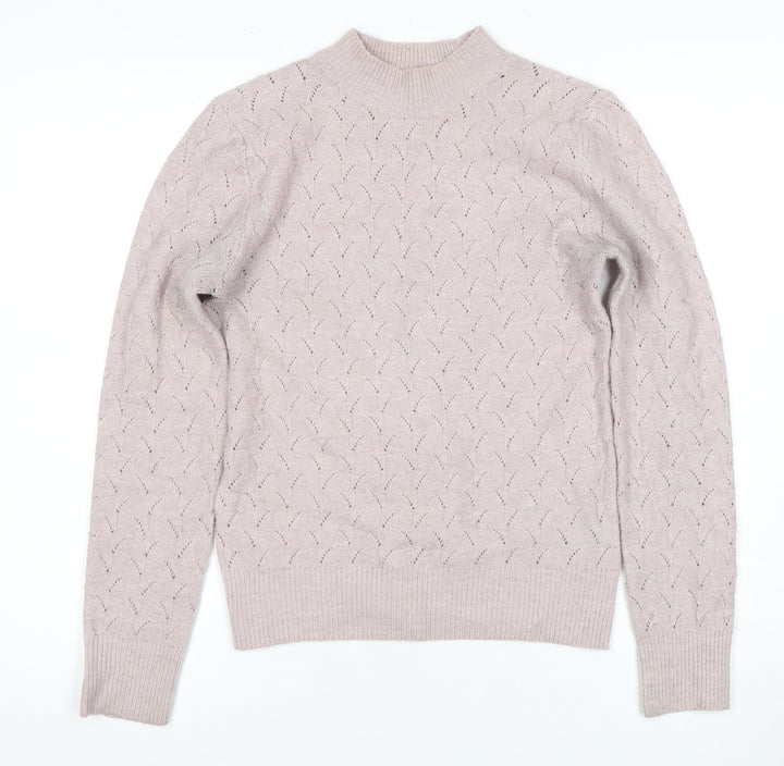 Suzy Shier Women's Pink Mock Neck Jumper - Size M