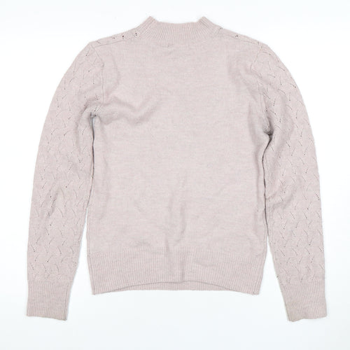 Suzy Shier Women's Pink Mock Neck Jumper - Size M