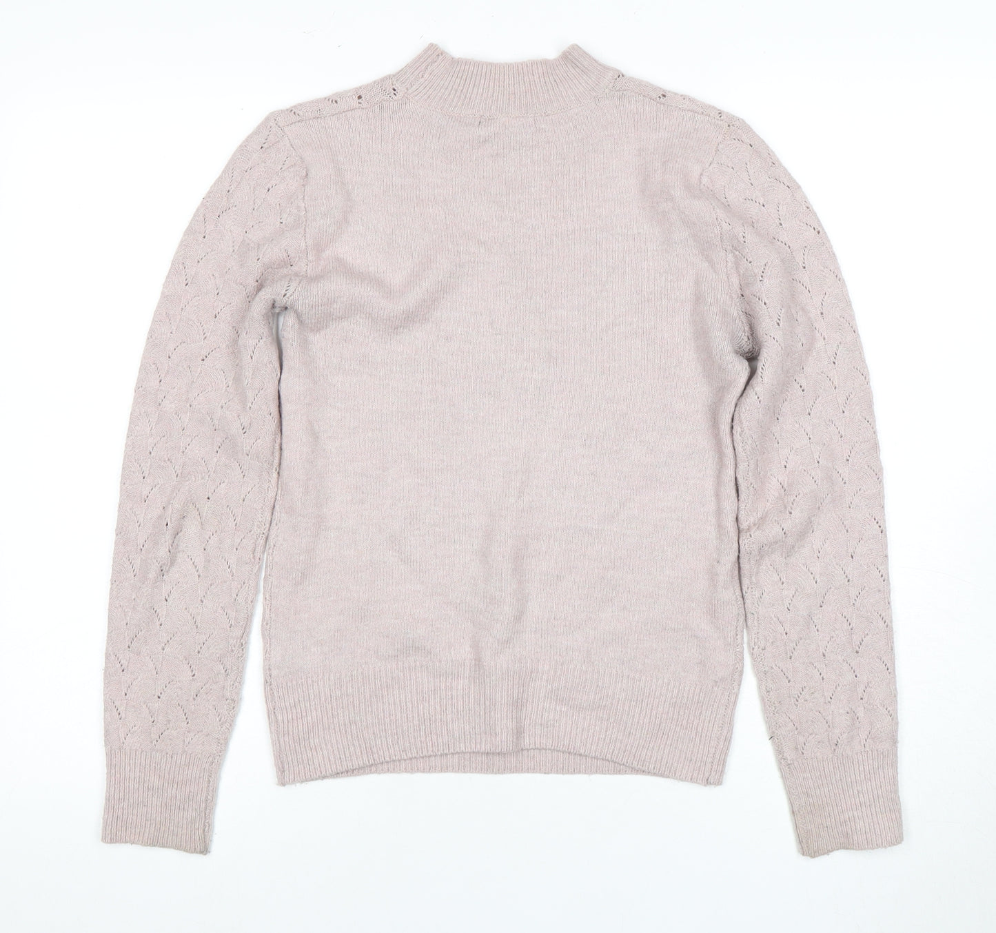 Suzy Shier Women's Pink Mock Neck Jumper - Size M