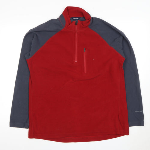 Peter Storm Men's Red 1/4 Zip Fleece Sweatshirt M
