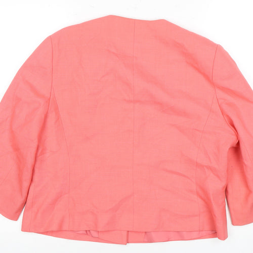 Classics Women's Pink Suit Jacket Size 16