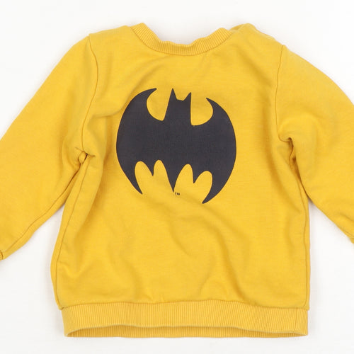 Unisex Batman Yellow Graphic Long Sleeve T-Shirt 3-6 Months