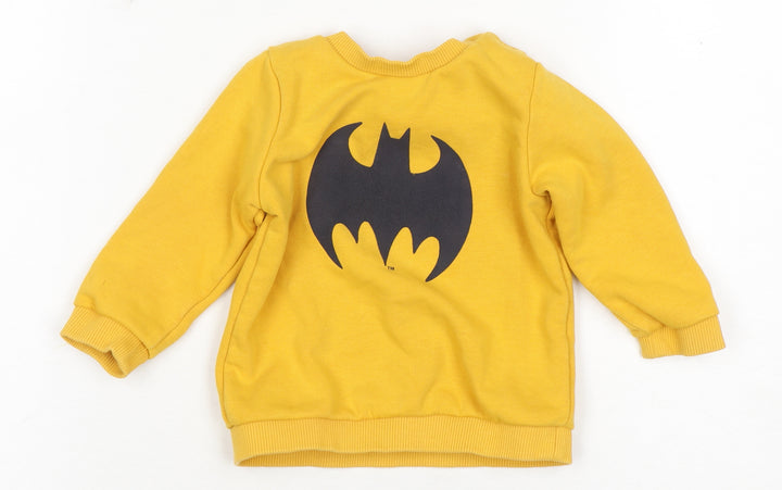 Unisex Batman Yellow Graphic Long Sleeve T-Shirt 3-6 Months