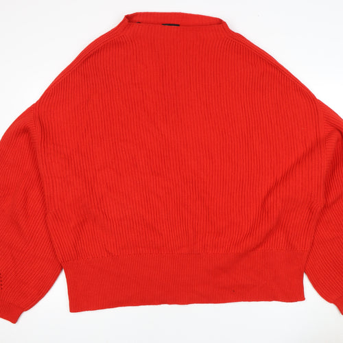 City Chic Red High Neck Pullover Jumper XL
