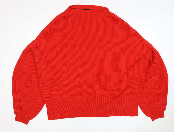 City Chic Red High Neck Pullover Jumper XL