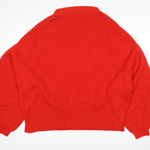 City Chic Red High Neck Pullover Jumper XL