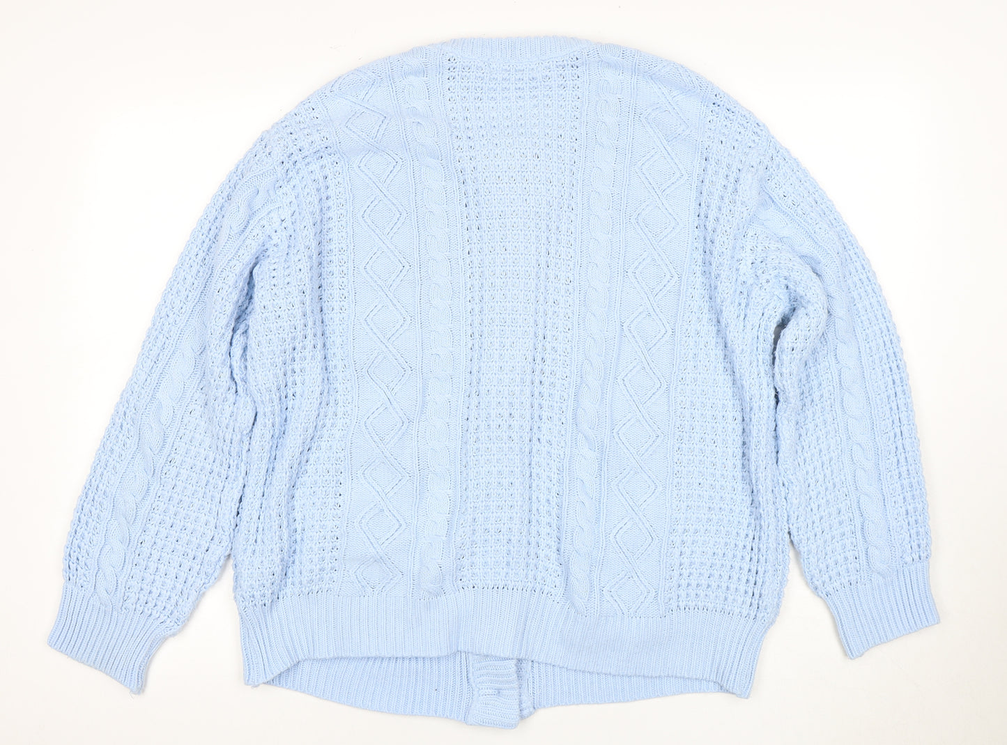 Daxon Women's Blue Cardigan Size 18/20, Button Accents