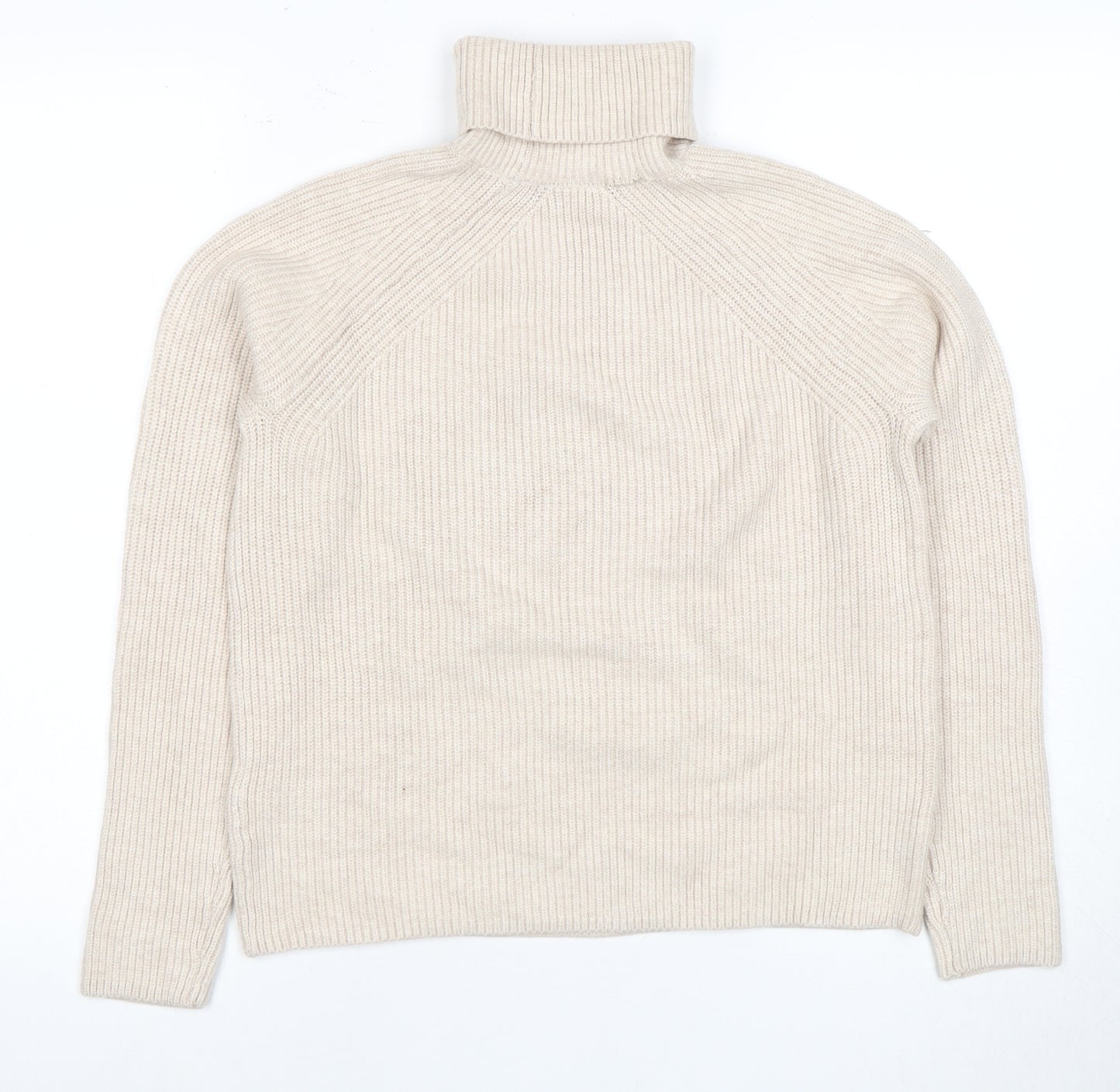 Marks and Spencer Beige Roll Neck Jumper - XS