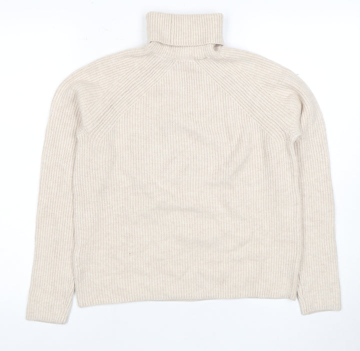 Marks and Spencer Beige Roll Neck Jumper - XS