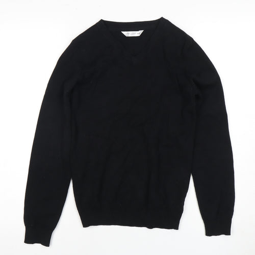 John Lewis Boys Black Cotton Jumper - Size 11-12 Years