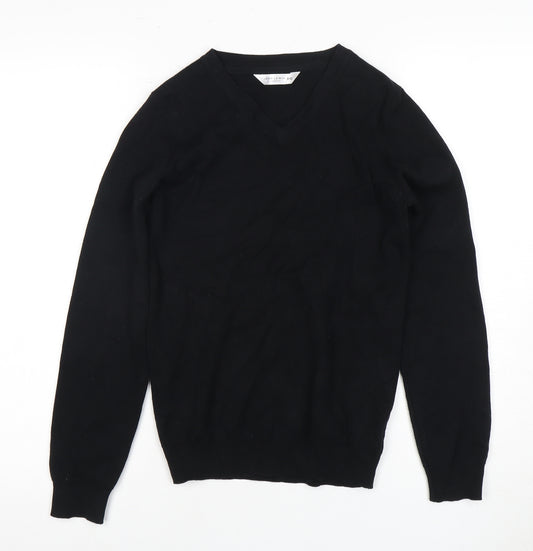 John Lewis Boys Black Cotton Jumper - Size 11-12 Years