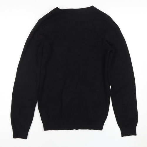 John Lewis Boys Black Cotton Jumper - Size 11-12 Years