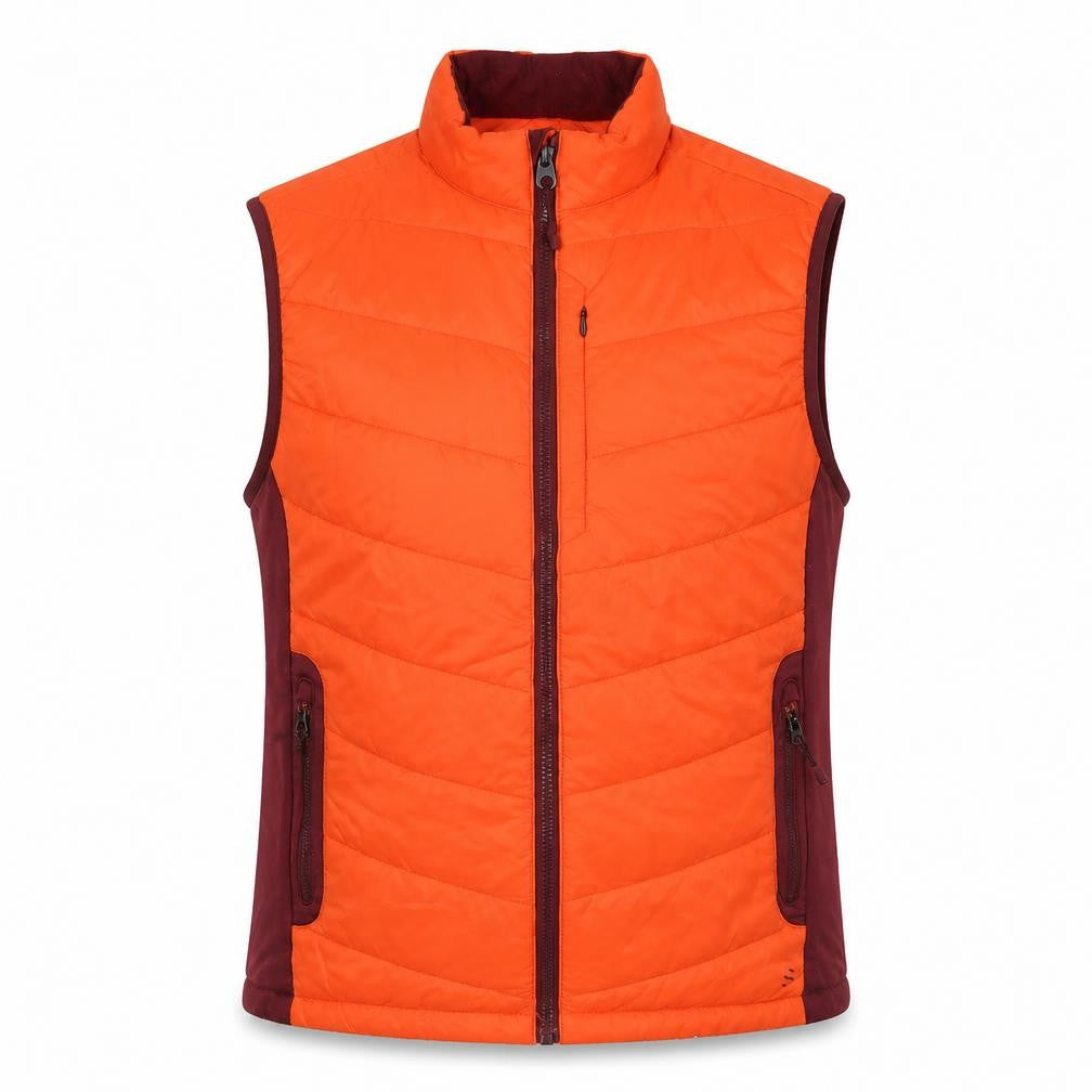 H&M Men's Orange Quilted Waistcoat Vest - Size S