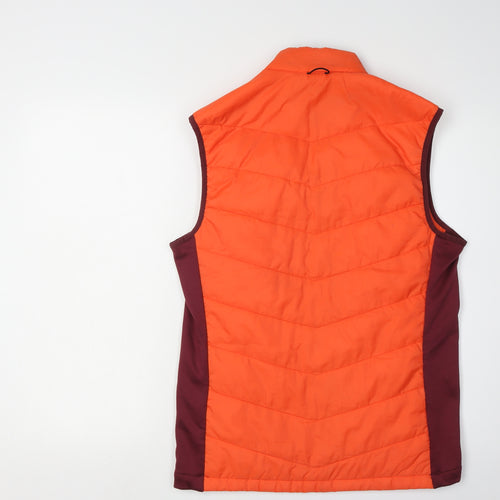 H&M Men's Orange Quilted Waistcoat Vest - Size S