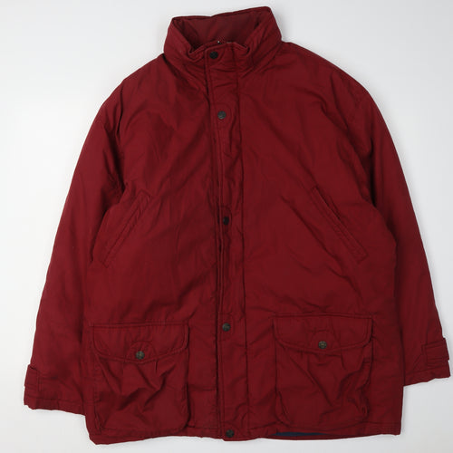 St Michael Men's Red XL Basic Jacket with Pockets