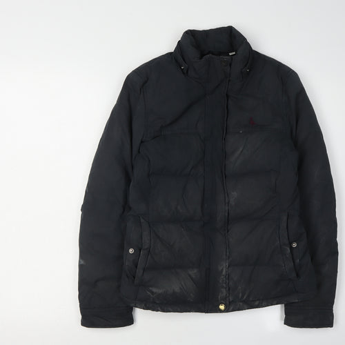 Jack Wills Women's Black Puffer Jacket Size 6
