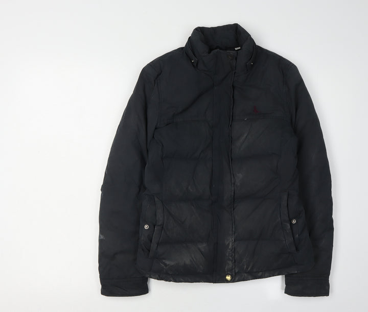 Jack Wills Women's Black Puffer Jacket Size 6