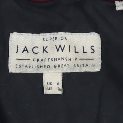 Jack Wills Women's Black Puffer Jacket Size 6