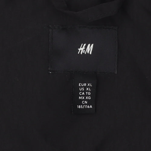 H&M Men's Black Zip Jacket XL Casual