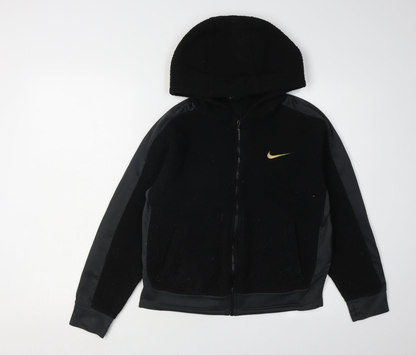 Nike Boys Black Dri-FIT Hooded Jacket, L, Sports, All Seasons