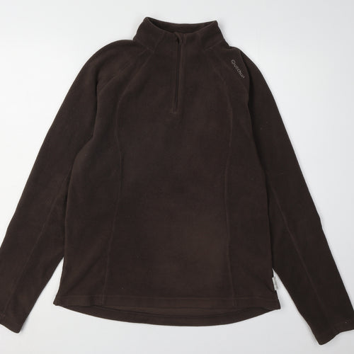 Decathlon Women's Brown Fleece Zip Sweatshirt, Size 16