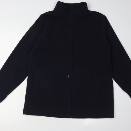 EWM Women's Black Basic Jacket, Size M, Full Zip Casual