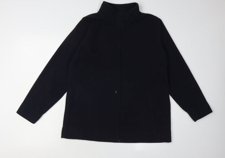 EWM Women's Black Basic Jacket, Size M, Full Zip Casual