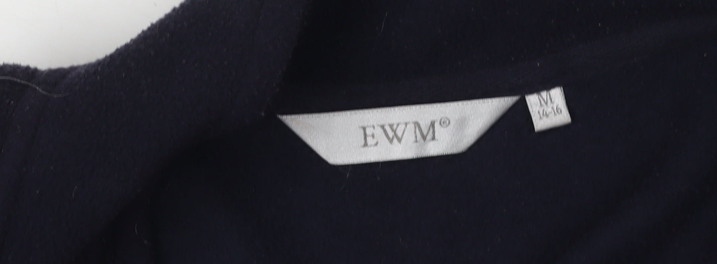 EWM Women's Black Basic Jacket, Size M, Full Zip Casual